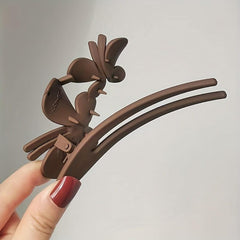 5pcs Frosted Butterfly Hair Clips Sweet Duck Billed Clips Hair Barrette