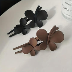5pcs Frosted Butterfly Hair Clips Sweet Duck Billed Clips Hair Barrette