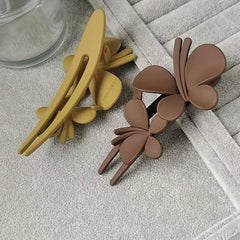 5pcs Frosted Butterfly Hair Clips Sweet Duck Billed Clips Hair Barrette