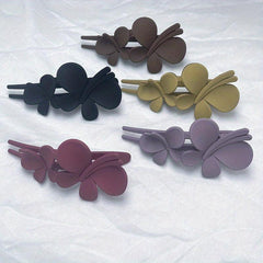 5pcs Frosted Butterfly Hair Clips Sweet Duck Billed Clips Hair Barrette