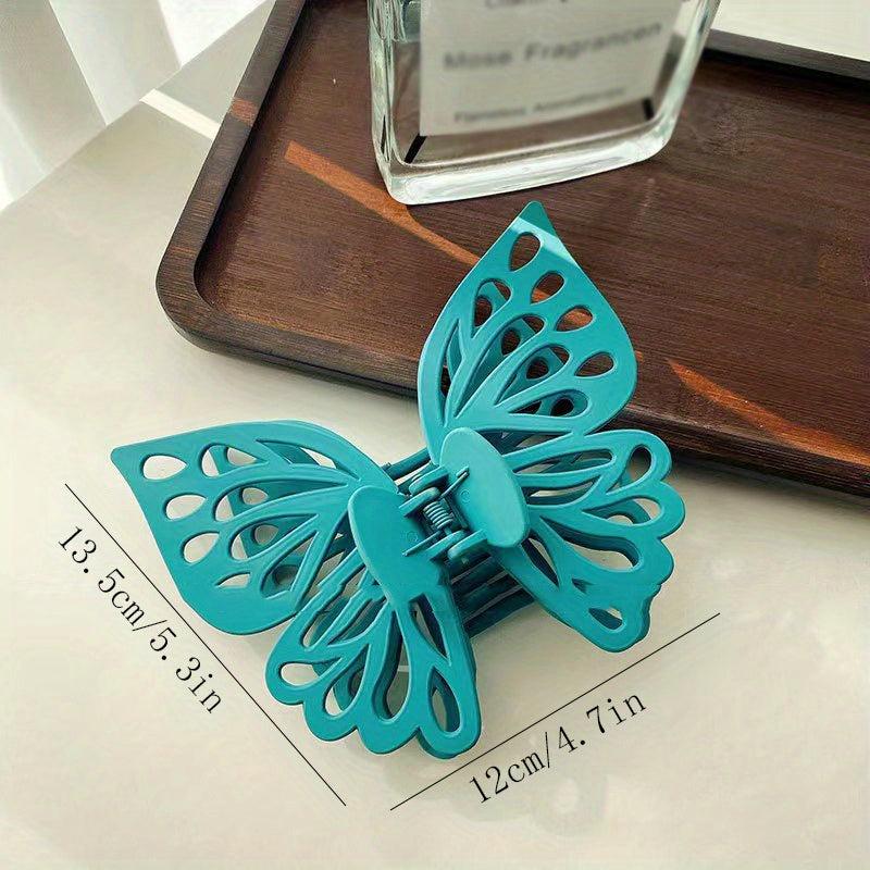 Double Layer Butterfly Hair Claw Back Head Clip