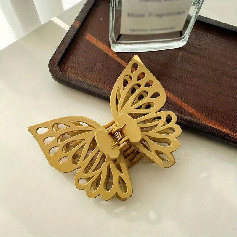 Double Layer Butterfly Hair Claw Back Head Clip
