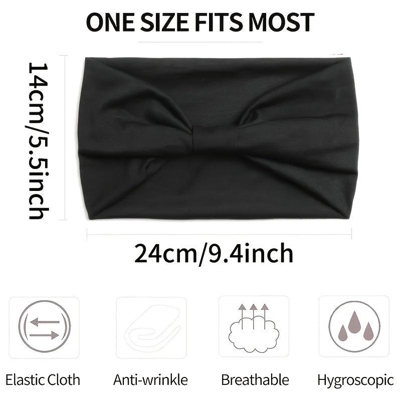 Dark Knitted Sports Headband Stretch Non-slip Yoga Hair Band