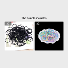 100pcs Multicolor Small Hair Ties Rubber Band for Women Girls