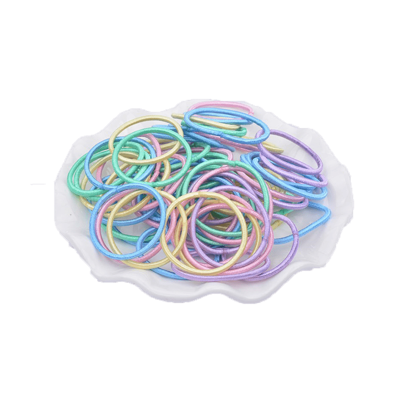 100pcs Multicolor Small Hair Ties Rubber Band for Women Girls