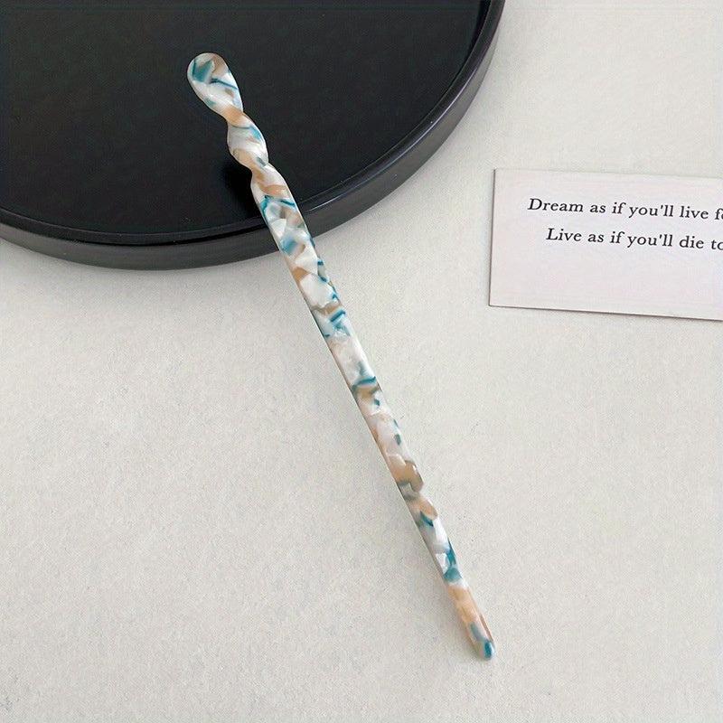 Marble Pattern Hairpin Headdress Vintage Hair Accessories