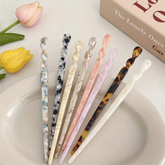 Marble Pattern Hairpin Headdress Vintage Hair Accessories