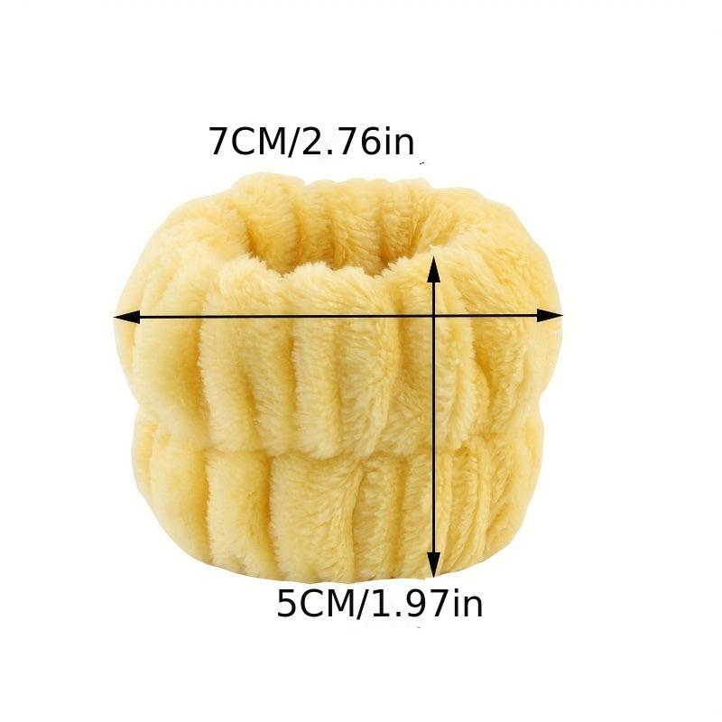 2pcs Plush Wristband Wash Face Spa Make Up Wrist Band Plush Elastic Bundle