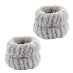 2pcs Plush Wristband Wash Face Spa Make Up Wrist Band Plush Elastic Bundle