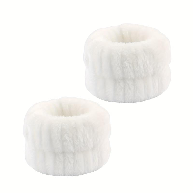 2pcs Plush Wristband Wash Face Spa Make Up Wrist Band Plush Elastic Bundle