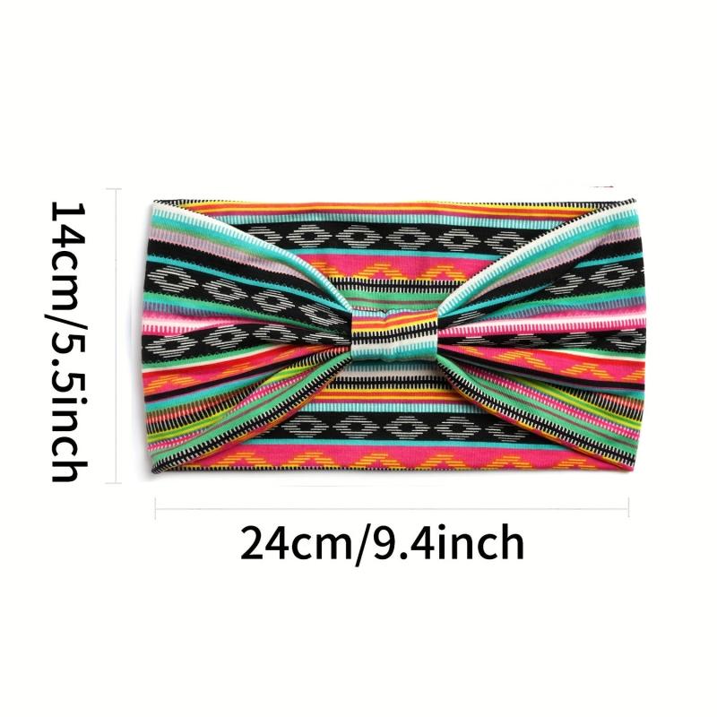 Colorful Bohemian Style Wide Headband for Women