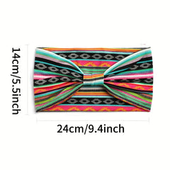 Colorful Bohemian Style Wide Headband for Women