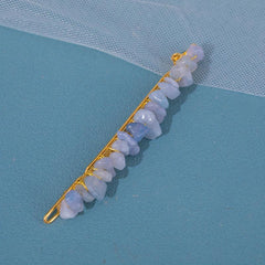 Natural Crystal Small Stone Hair Clip for Women