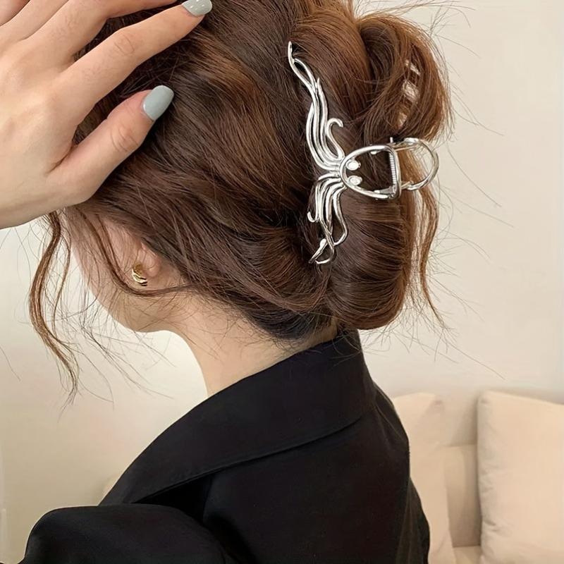 Large Octopus Metal Hair Claw Clip Non Slip Strong Hold Grip Hair Jaw Clip