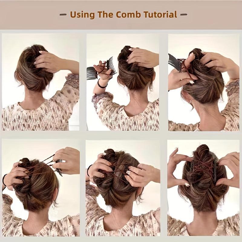 Knotted Hair Comb For Women with Hair Elastic