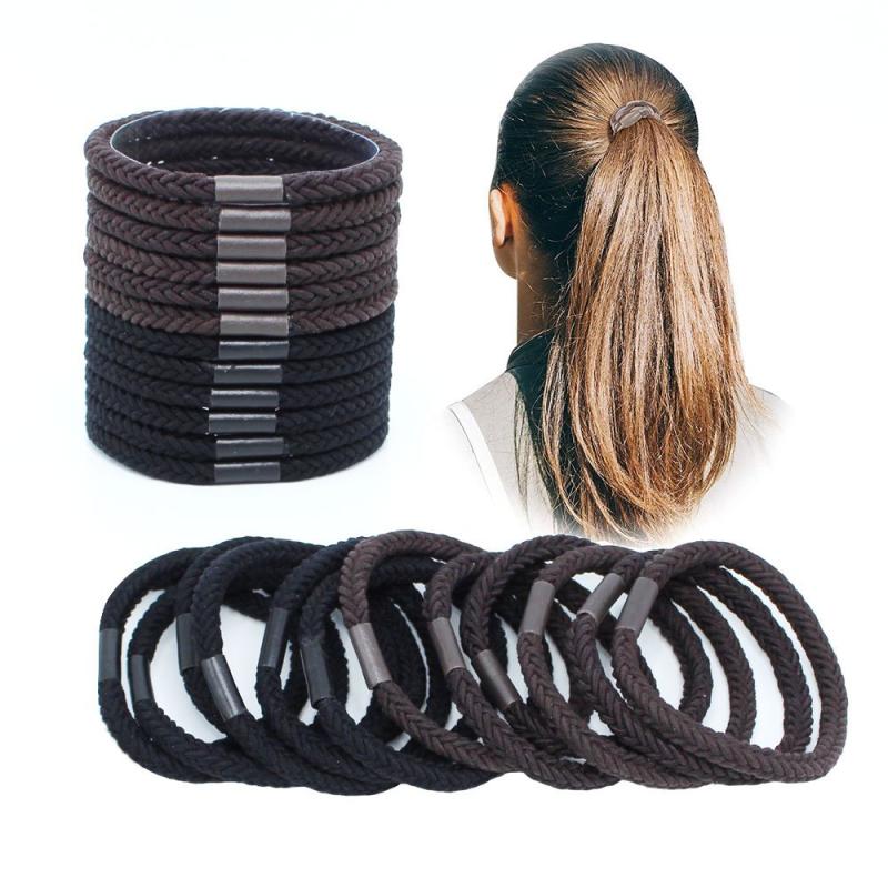 12pcs Multicolored Elastic Hair Bands for Women and Girls