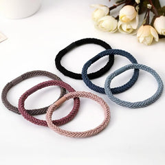 12pcs Multicolored Elastic Hair Bands for Women and Girls