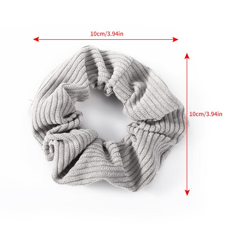 3PCS Corduroy Hair Scrunchie Set Elastic Hair Bands