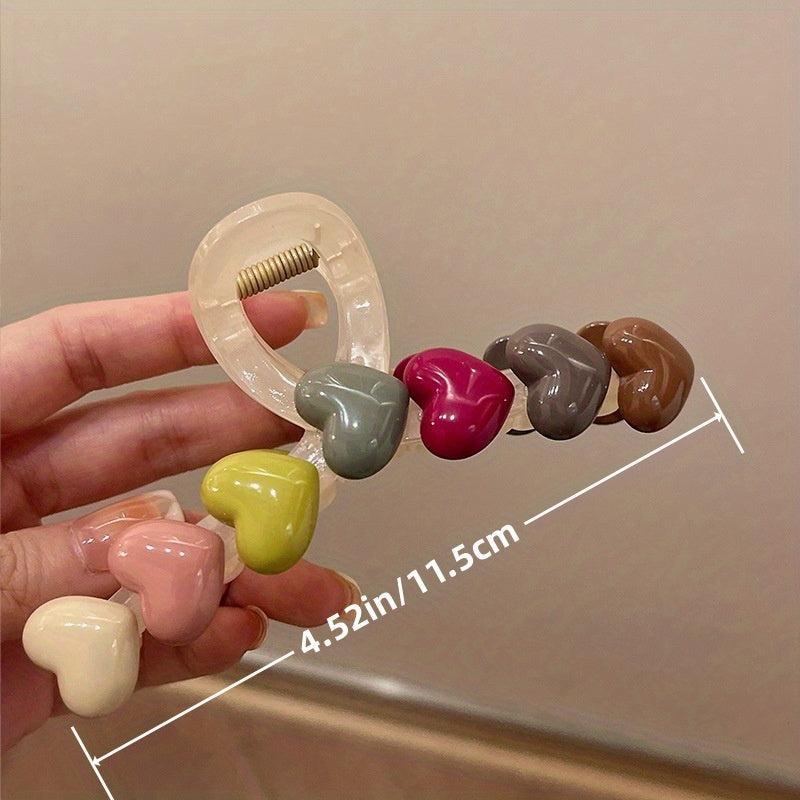 Heart Shape Hair Claw for Girls Women