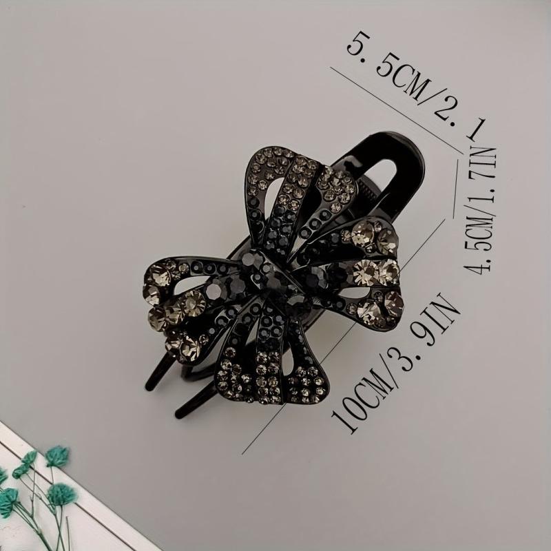 Vintage Rhinestone Butterfly Hair Claw Clip