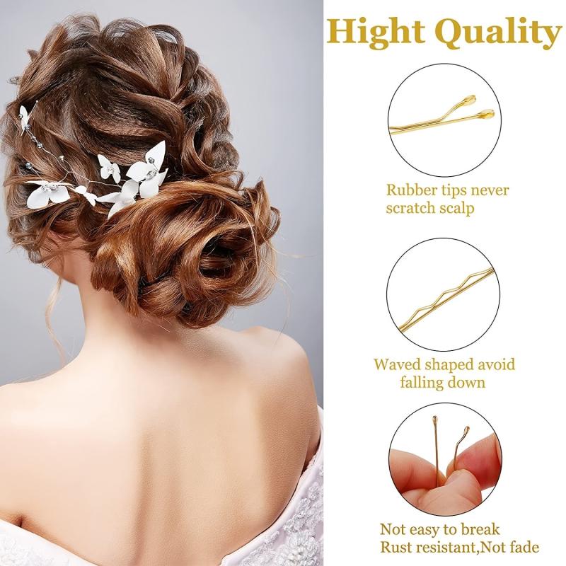 200 Blonde Hair Pins Hairpins With Box For Women Lady Girls Hair Pin