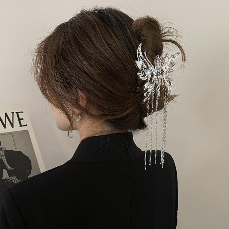Butterfly Jumbo Tassel Hair Clip Metal Butterfly Hair Pin Minimalist Hair Claw