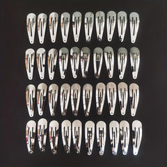 40pcs Metal Hair Clip 5.08cm Polishing Snap Clip Non Slip Hair Accessory