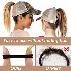 50PCS Seamless Elastic Hair Bands for Thick Curly Hair