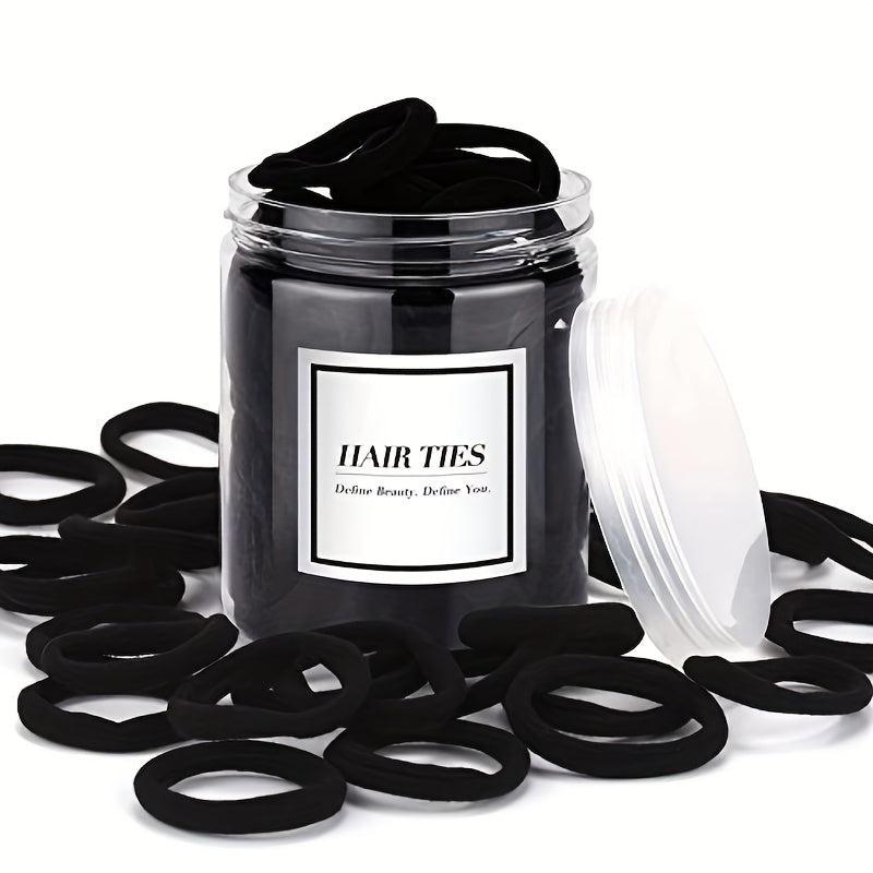 50PCS Seamless Elastic Hair Bands for Thick Curly Hair