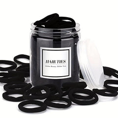 50PCS Seamless Elastic Hair Bands for Thick Curly Hair
