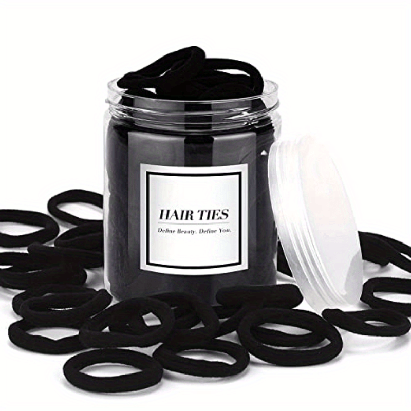 50PCS Seamless Elastic Hair Bands for Thick Curly Hair