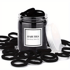 50PCS Seamless Elastic Hair Bands for Thick Curly Hair