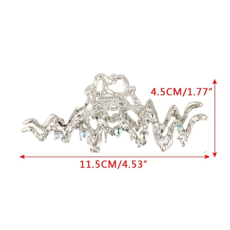 Irregular Crystal Hair Pin Hair Clips For Thick Thin Hair