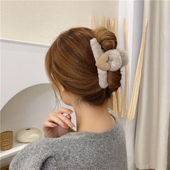 Plush Doll Hair Clip Headdress Hair Claw Female Hair Accessories