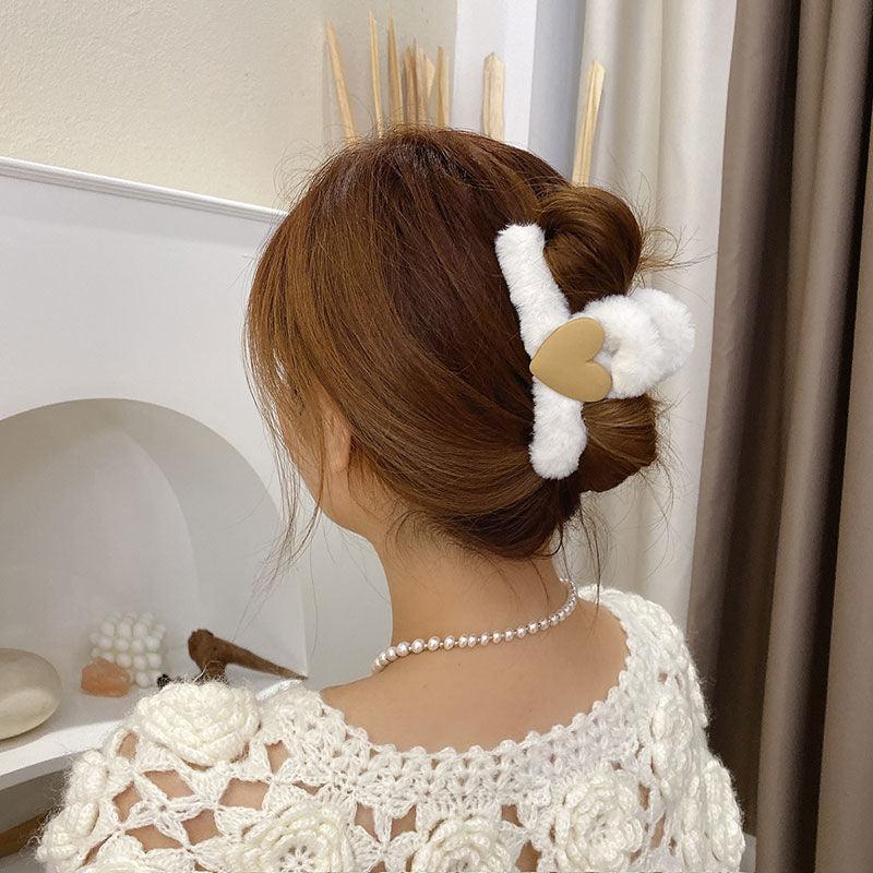 Plush Doll Hair Clip Headdress Hair Claw Female Hair Accessories