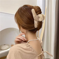 Plush Doll Hair Clip Headdress Hair Claw Female Hair Accessories