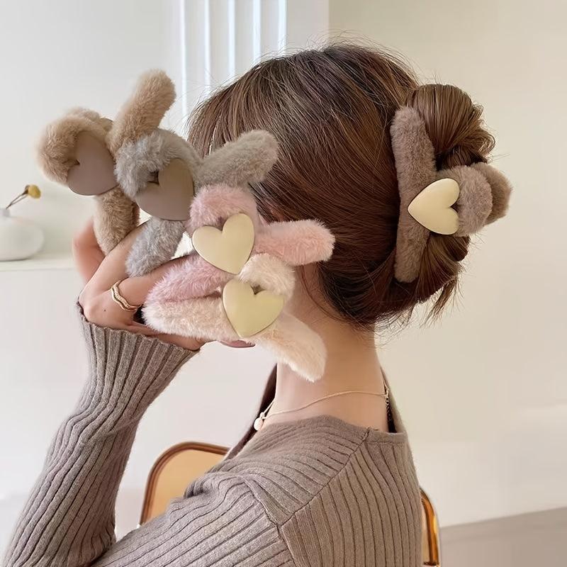 Plush Doll Hair Clip Headdress Hair Claw Female Hair Accessories