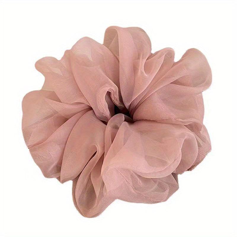Solid Chiffon Scrunchies Hair Tie Hair Rope Ponytail Holder Hair Accessories