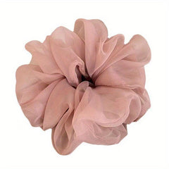 Solid Chiffon Scrunchies Hair Tie Hair Rope Ponytail Holder Hair Accessories