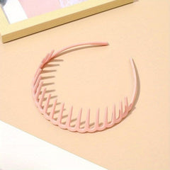 Wave Shape Plastic Hair Comb Headband Elastic Headbands Hair Accessories