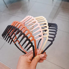 Wave Shape Plastic Hair Comb Headband Elastic Headbands Hair Accessories