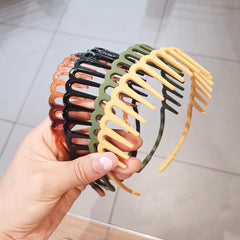 Wave Shape Plastic Hair Comb Headband Elastic Headbands Hair Accessories