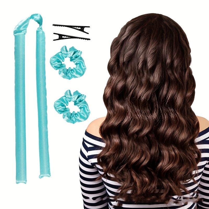 Heatless Curling Rod Headband for Long Hair - Lazy Hair Curler