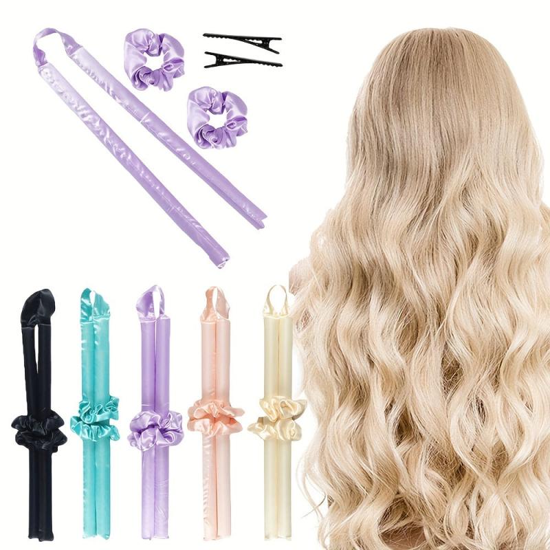 Heatless Curling Rod Headband for Long Hair - Lazy Hair Curler
