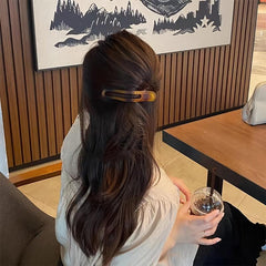 3pcs Amber Frosted Hair Claw Clip Non Slip Grip Hair Jaw Clip