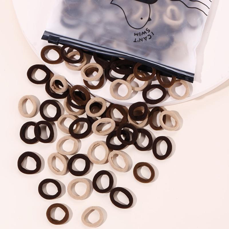 100pcs Hair Elastics Ties Thick Stretchy Rubber Band