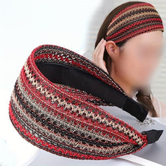 Wide Lace Headbands Non Slip Hair Band Headwraps Embroidery Hair Hoop