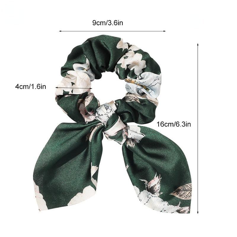 Solid Bow Scarf Scrunchies Hair Tie Satin Style Hair Rope Ponytail Holder