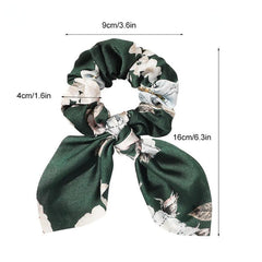 Solid Bow Scarf Scrunchies Hair Tie Satin Style Hair Rope Ponytail Holder