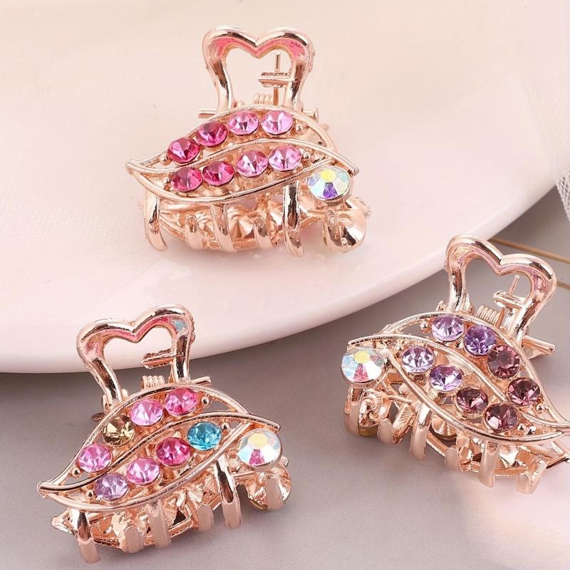 3pcs Rhinestone Hair Claw Butterfly Heart Hair Accessories